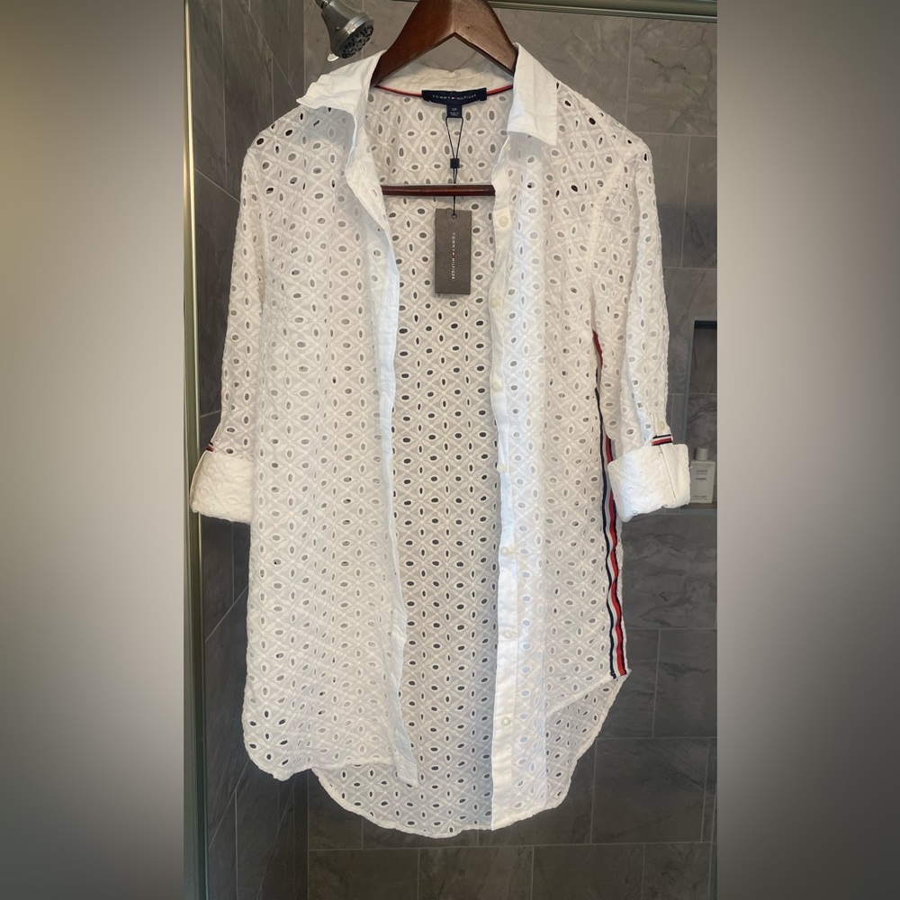 Tommy Hilfiger eyelet shirt (bikini swim suit cover up)